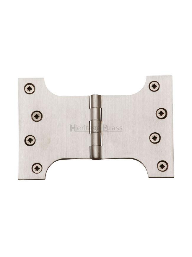 Heritage Brass Parliament Hinge Brass 4" x 4" x 6" Satin Nickel finish