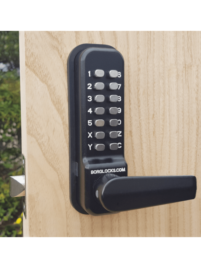 Borg BL4401 MG Pro - 14 Button, Marine Grade Lever Keypad, Inside Lever Handle, Optional Holdback, MG Pro (Black) Finish