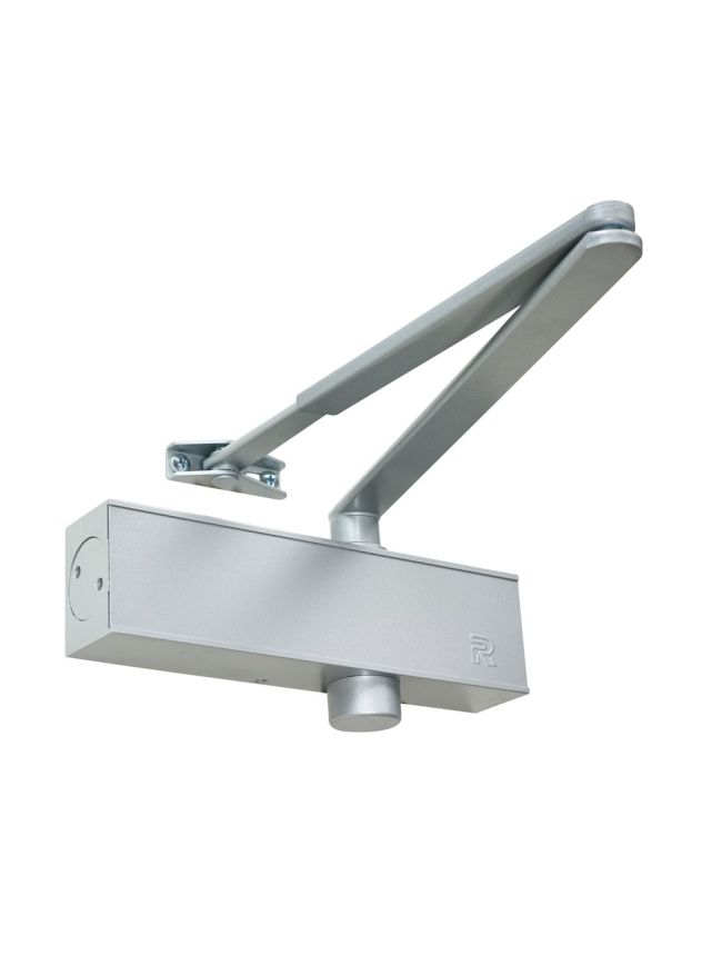 Rutland TS.9205 Door Closer, BC c/w Flatbar Armset, Trimplate, Silver