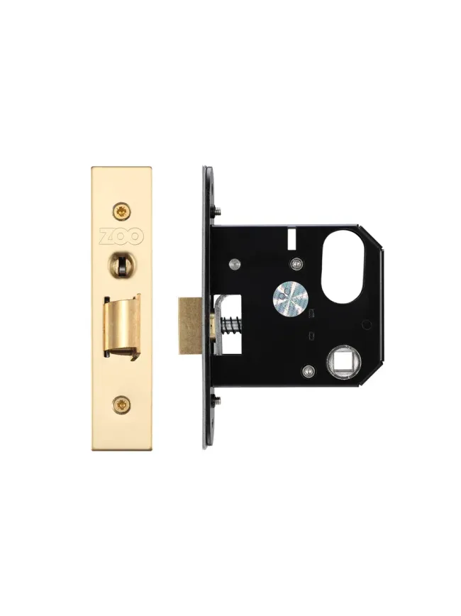 Zoo Hardware Replacement Nightlatch - 76mm c/w PVD Forend and Strike
