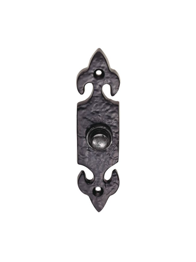 Fleur De Lys' Bell Push - Black Antique