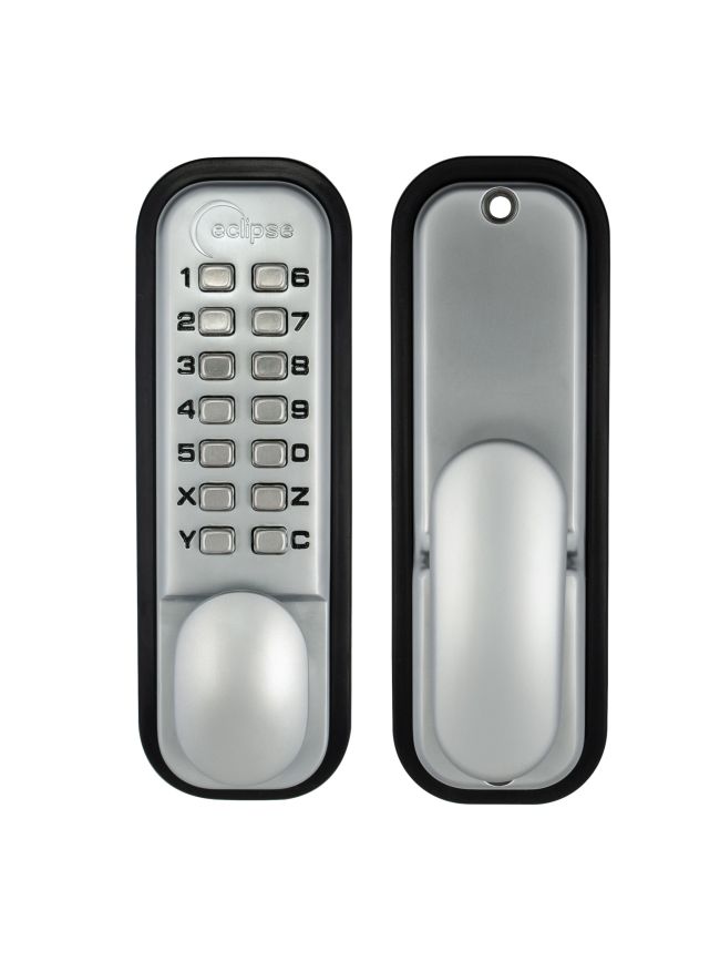 Eclipse 70253 - ED20 Easy Code Change Push Button Digital Lock - Satin Chrome