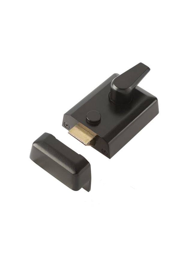Jedo Standard Stile Night Latches 90mm Black - By Frelan Hardware - JL5021BL