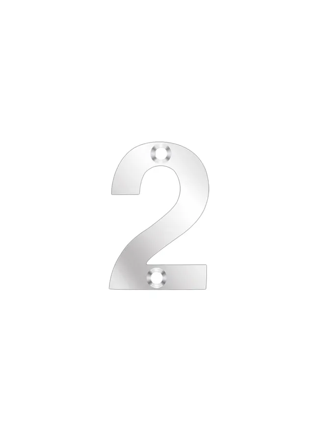 Zoo Hardware Numerals - 50mm - Stainless Steel