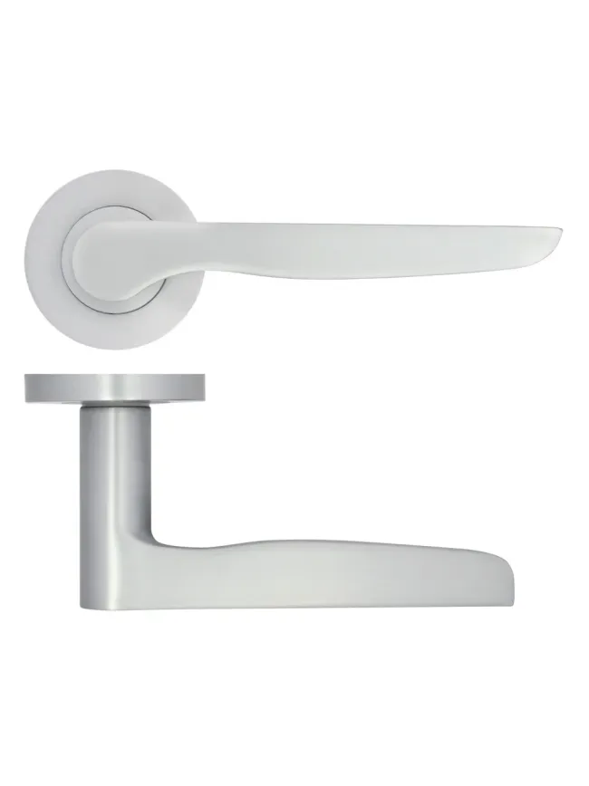 Zoo Hardware Vigo lever on rose - Satin Chrome