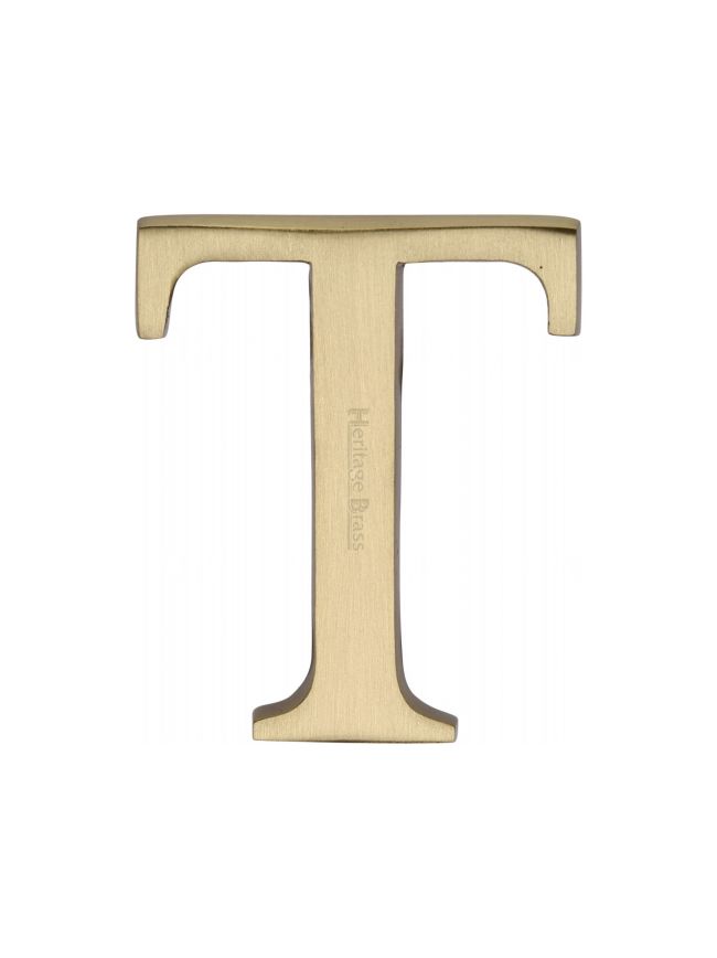 Heritage Brass Alphabet T Pin Fix 51mm (2") Satin Brass Finish