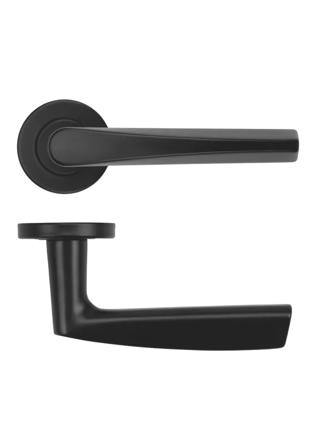 Zoo Hardware Designer Lever on Round Rose 52mm x 8mm Push-on Rose - BS EN 1906 Grade 3 - Grade 201 - PCB