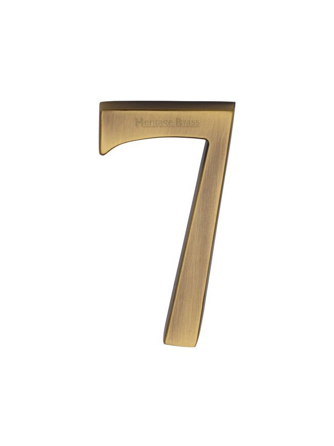 Heritage Brass Numeral 7 Concealed Fix 76mm (3") Antique Brass finish