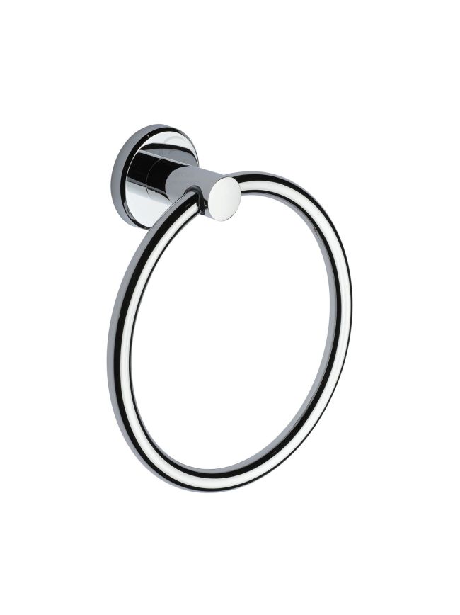 Oxford Wall Mounted Towel Ring, Towel Holder for Kitchen and Bathroom. Polished Chrome finish