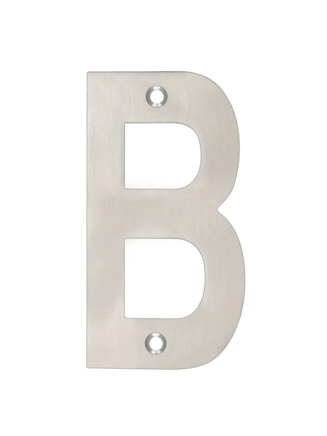 Zoo Hardware Letter - B - 102mm - Satin Stainless