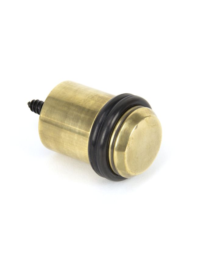 Aged Brass Floor Mounted Door Stop
