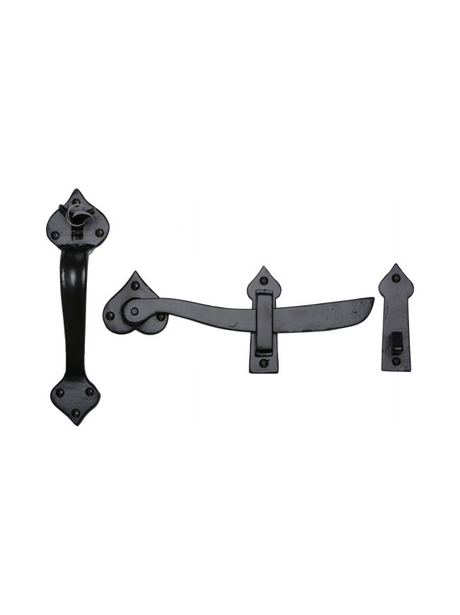 Black Iron Rustic Gate Latch