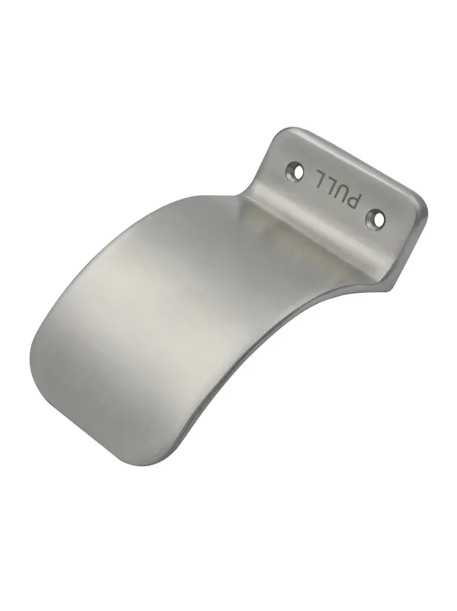 Zoo Hardware Hands Free Pull Face Fixed - Casted Body Plain - Sat.St.Steel - Stainless Steel