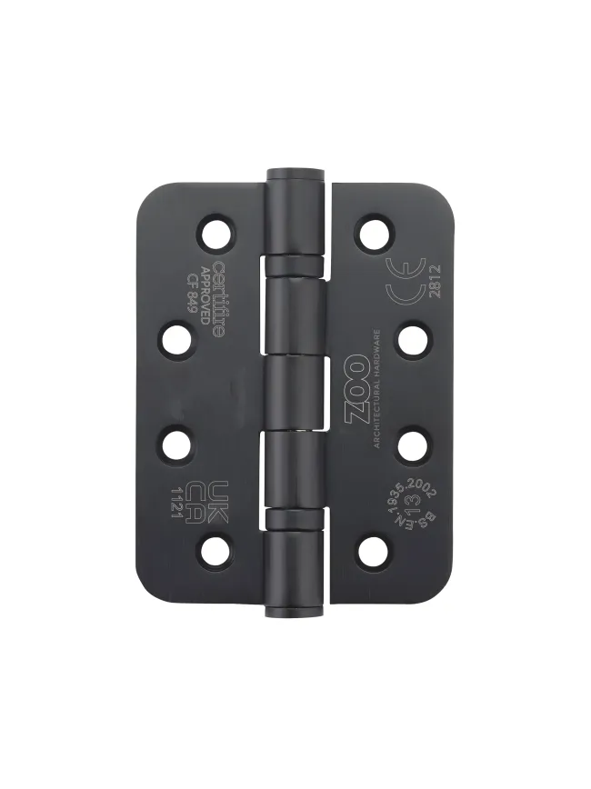 Zoo Hardware Grade 13 Ball Bearing Hinge - SS201 - Radius - CF849 - Matt Black