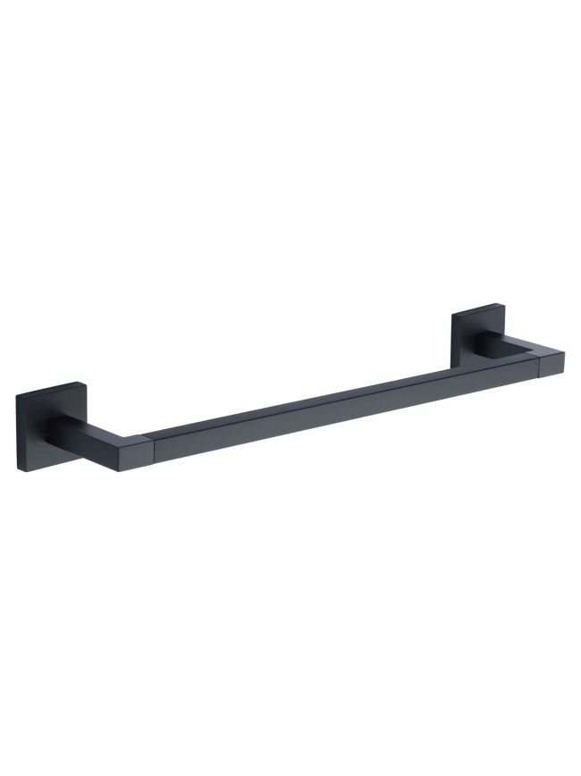 Chelsea 45cm Towel Bar Rail. Wall Mounted for Bathroom and Kitchen. Black finish