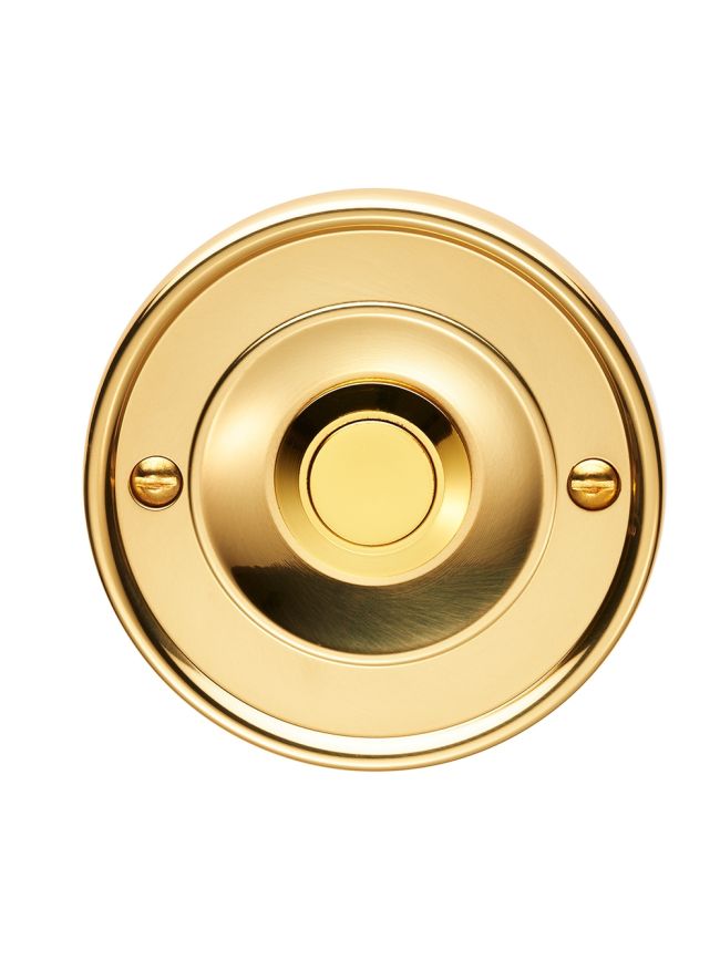 Round Bell Push - Polished Brass