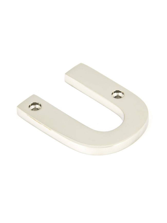 Polished Nickel Letter U