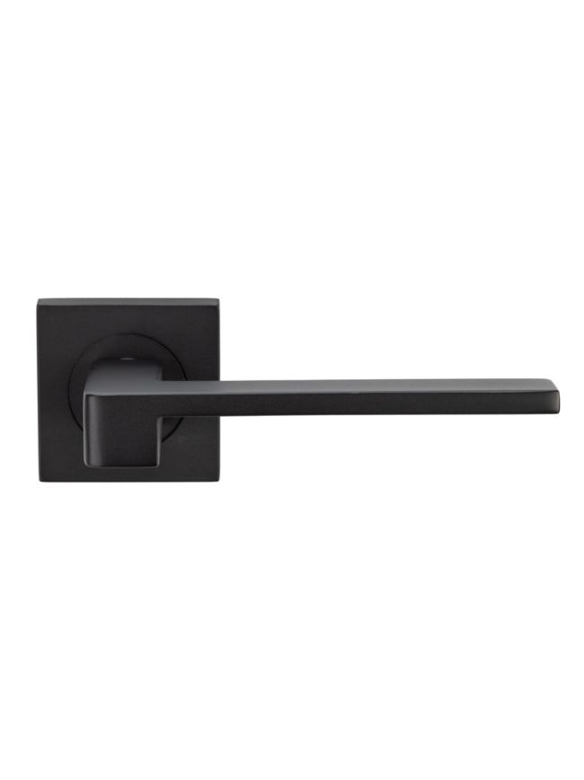 Serozzetta Equi Lever On Square Rose - Matt Black