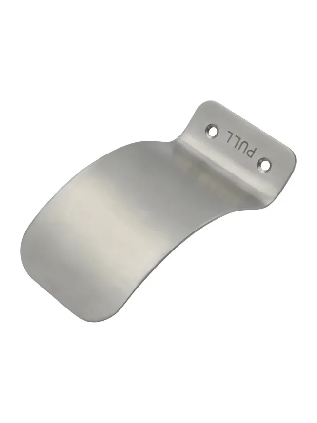 Zoo Hardware Hands Free Pull Face Fixed Side - Pressed Body Sat. St. Steel - Stainless Steel