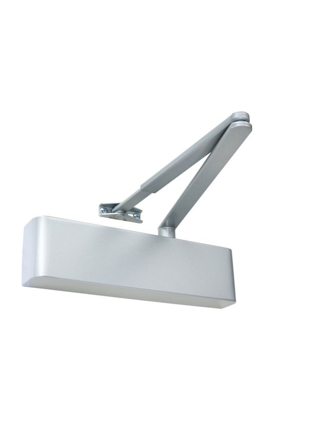 Rutland TS.9205 Door Closer, BC c/w Semi-Radius Cover, Flatbar Armset, Silver