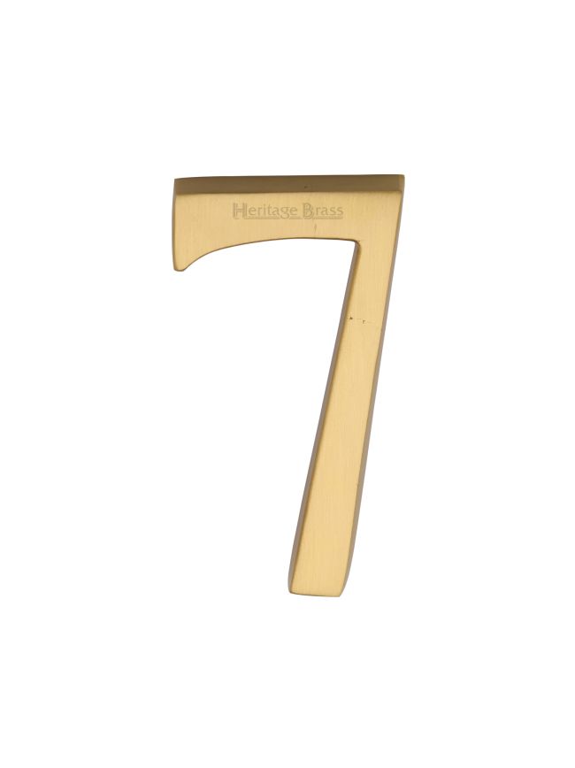 Heritage Brass Numeral 7 Concealed Fix 76mm (3") Satin Brass finish
