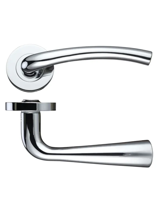 Zoo Hardware Assisi lever on round rose - Polished Chrome