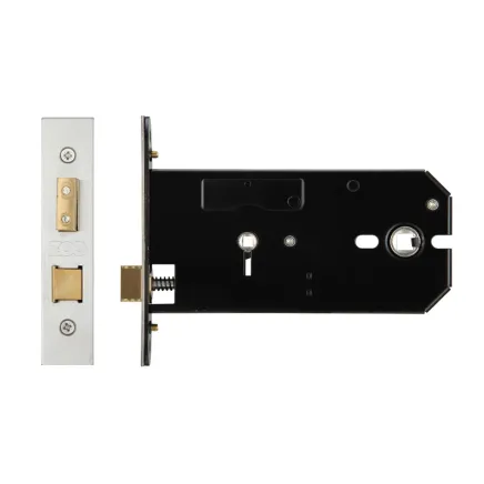 Zoo Hardware Horizontal Lock - 152mm - Bathroom Version - Satin Stainless