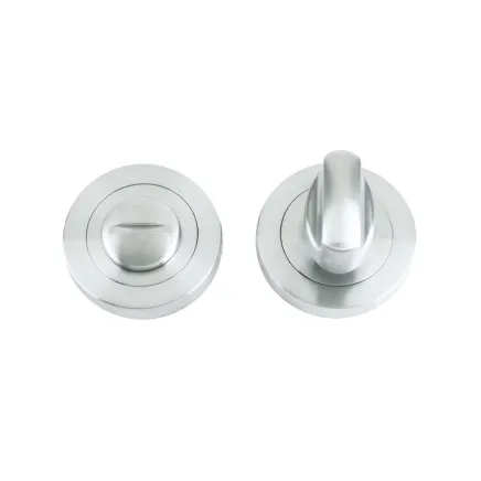 Zoo Hardware Turn & release on round rose - Satin Chrome