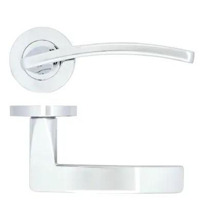 Zoo Hardware Toledo lever on rose - Polished Chrome