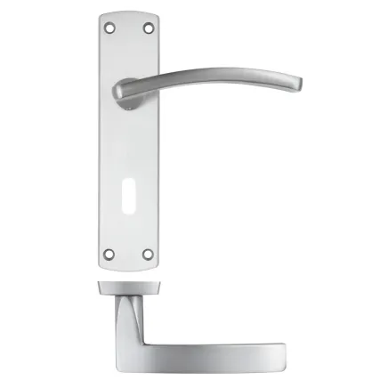 Zoo Hardware Toledo lever on lock backplate - Satin Chrome