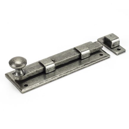 Pewter 6" Straight Knob Bolt