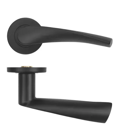 Zoo Hardware Twist Lever on Round Rose 53mm x 6mm Push-on Rose - BS EN 1906 Grade 3 - Grade 201 - PCB