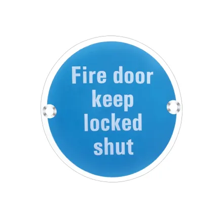 Zoo Hardware Fire Door Keep Locked Shut - 76mm dia - Stainless Steel