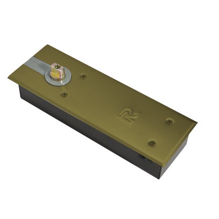 Rutland TS.7104 Non Hold Open Floor Spring & BC c/w Cover Plate & SA Pack - Right Hand, Polished Brass