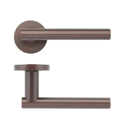 Zoo Hardware Lucca lever on round rose - Etna Bronze