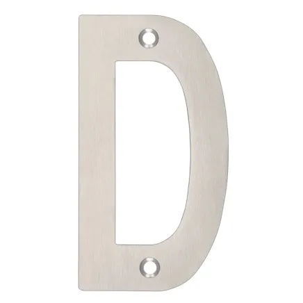 Zoo Hardware Letter - D - 75mm - Satin Stainless