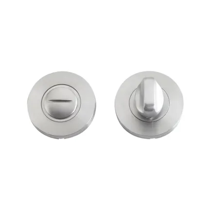 Zoo Hardware Thumb Turn and Release complete with escutcheons & 5mm Spindle - Grade 201 - Stainless Steel