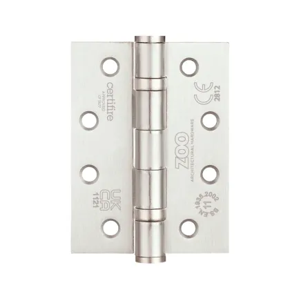 Zoo Hardware Ball Bearing Hinge - Steel 102 x 76 x 3mm - Satin Nickel