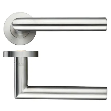 Zoo Hardware 19mm Mitred Lever - Screw On Rose - Satin Stainless