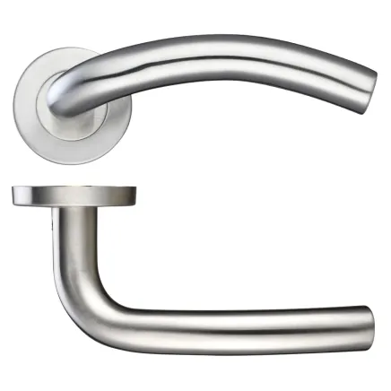 Zoo Hardware 19mm Arched Lever - Push On Rose - 52mm Rose - Grade 201 - Satin Stainless