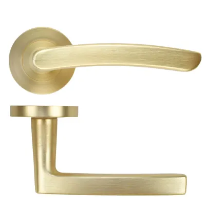 Zoo Hardware Santiago lever on rose - Satin Brass