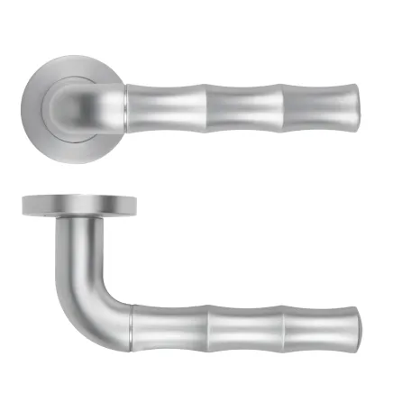 Zoo Hardware Vasco Lever On Round Rose - Satin Chrome