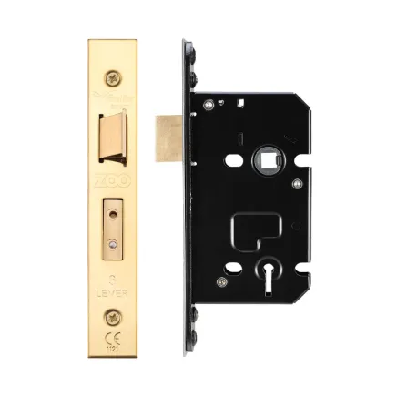 Zoo Hardware 3 Lever Sash Lock - 64mm C/W PVD Forend and Strike