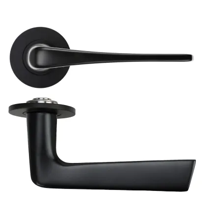 Zoo Hardware Como Lever on 4mm Round Slim Sprung Rose - PVD Black