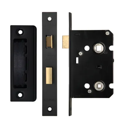 Zoo Hardware Bathroom Lock 2.5" - 57mm c/c - Black