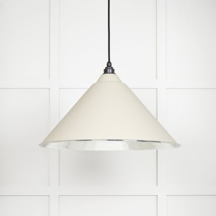 Hammered Nickel Hockley Pendant in Teasel