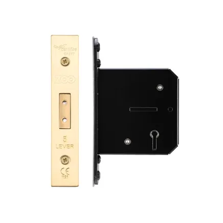 Zoo Hardware 5 Lever Dead Lock - 76mm C/W PVD Forend and Strike