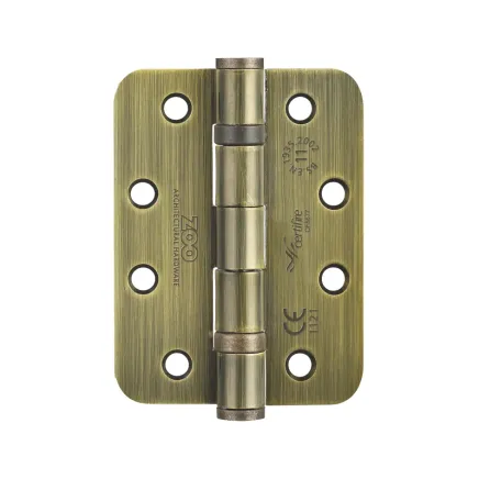 Zoo Hardware Ball Bearing Hinge - Steel 102 x 76 x 3mm - Radius - Bronze