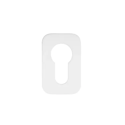 Zoo Hardware Euro Profile Escutcheon - Rosso Mini Squircle - 50 x 32 x 3 - White