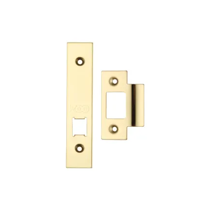 Zoo Hardware Spare Acc Pk for UK Horizontal Locks - contains Forend, Strike and Fixing Screws (latch Version) - Brass